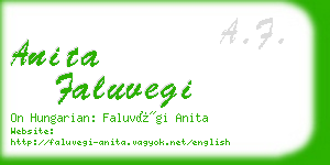 anita faluvegi business card